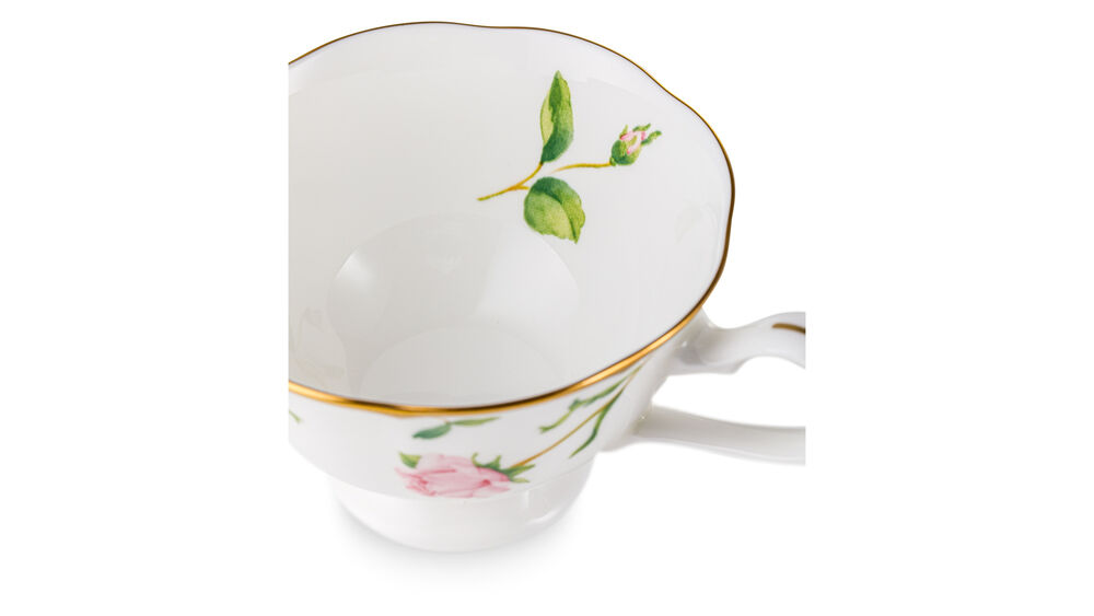 Чашка чайная с блюдцем Narumi Цветущая Роза 230 мл, фарфор костяной - фото 5