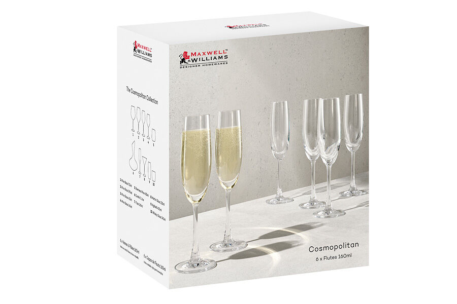 Набор бокалов для шампанского Cosmopolitan, 0,16 л, 6 шт, Maxwell and Williams - фото 3