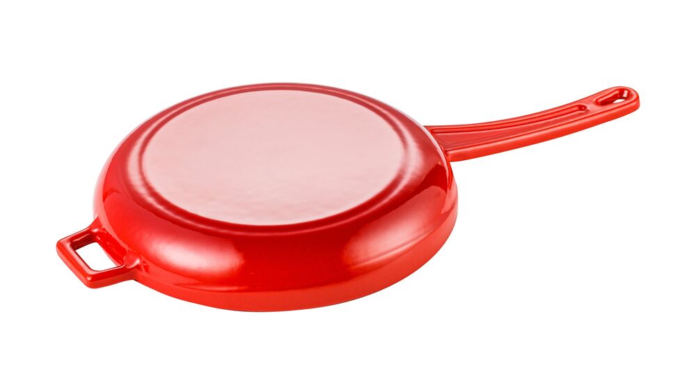 Сковорода 20 см, 0,77 л, чугун, красная, Lava - фото 2