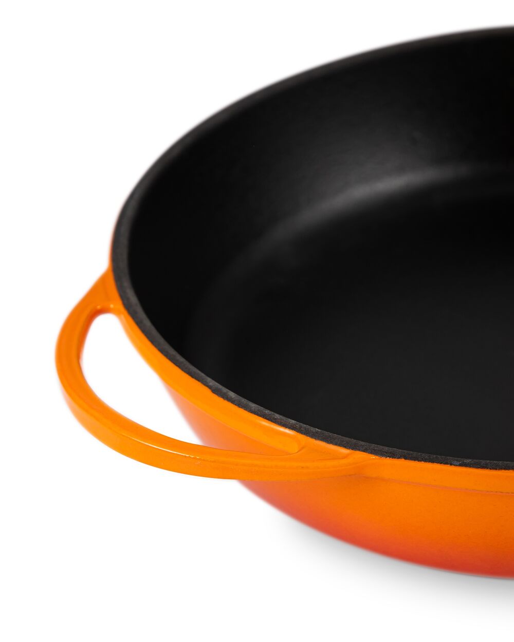 Сковорода с крышкой 28 см, 2,8 л, с деревянной ручкой, чугун, оранжевая, Lava - фото 8