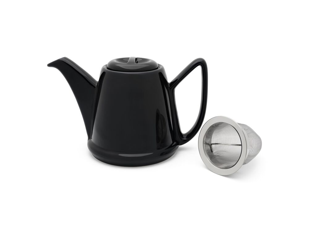 Чайник заварочный Bredemeijer Manto c фильтром, 1 л, керамика, в стальном черном корпусе, черный - фото 3