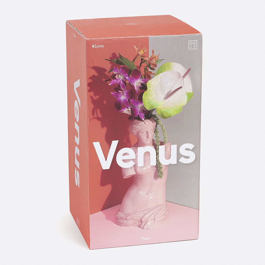 Ваза для цветов Venus, 31 см, розовая - фото 3