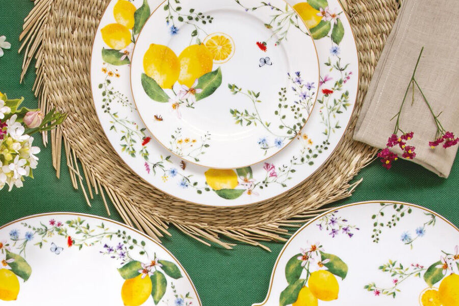 Тарелка суповая Цветы и лимоны, 21,5 см - фото 3