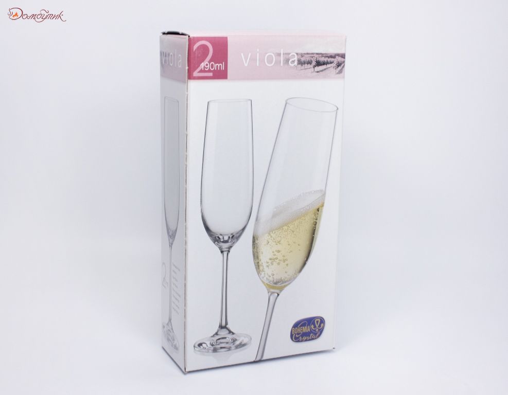 Свадебные бокалы для шампанского "Виола" 190 мл, 2 шт. - фото 8