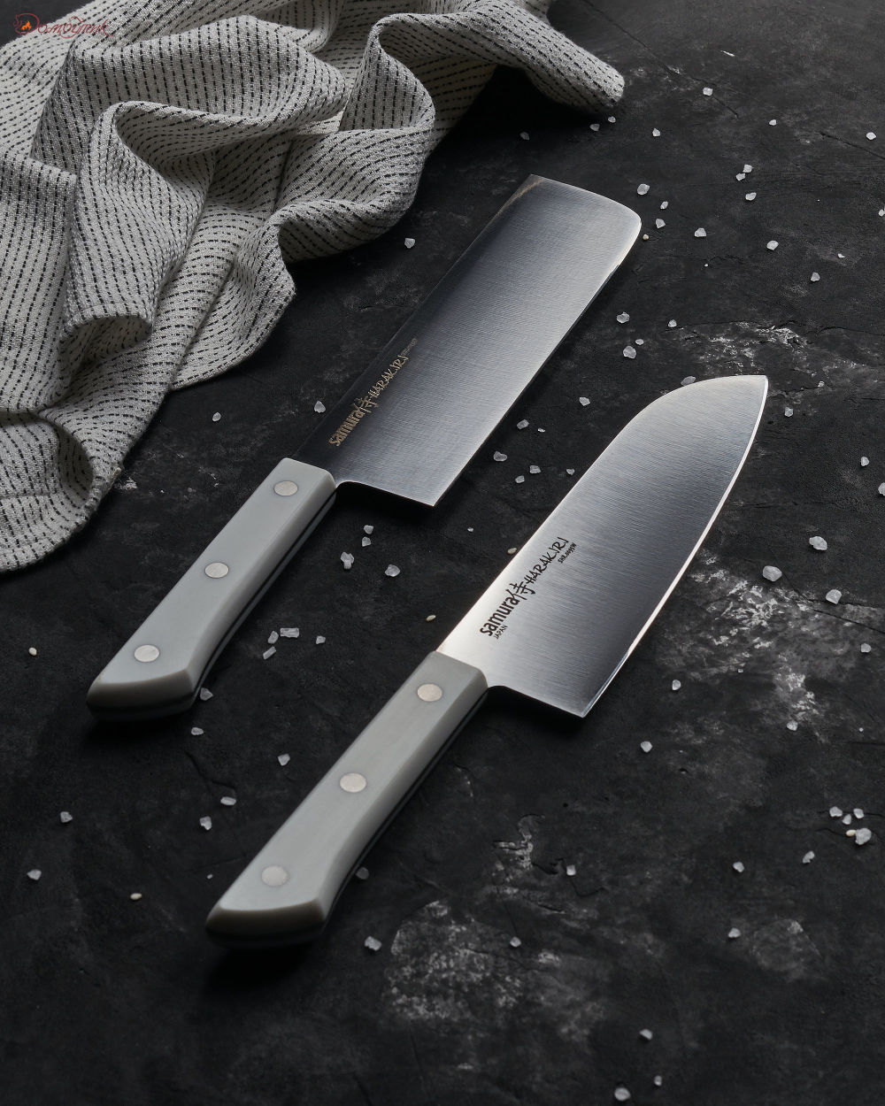 Нож кухонный "Samura HARAKIRI" Сантоку 175 мм, корроз.-стойкая сталь, ABS пластик - фото 7
