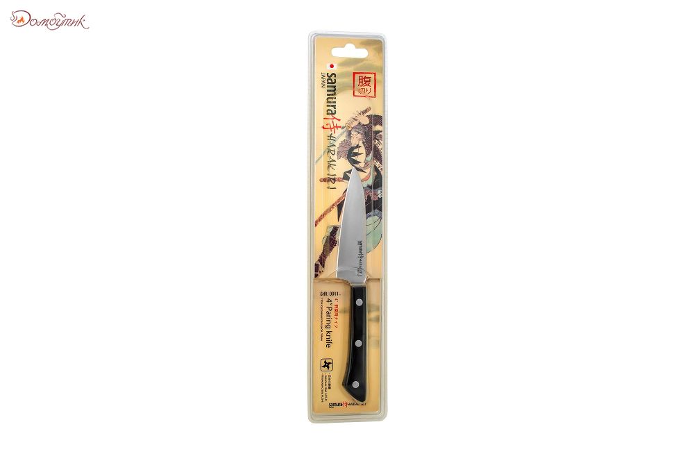 Нож кухонный "Samura HARAKIRI" овощной 99 мм, корроз.-стойкая сталь, ABS пластик - фото 6