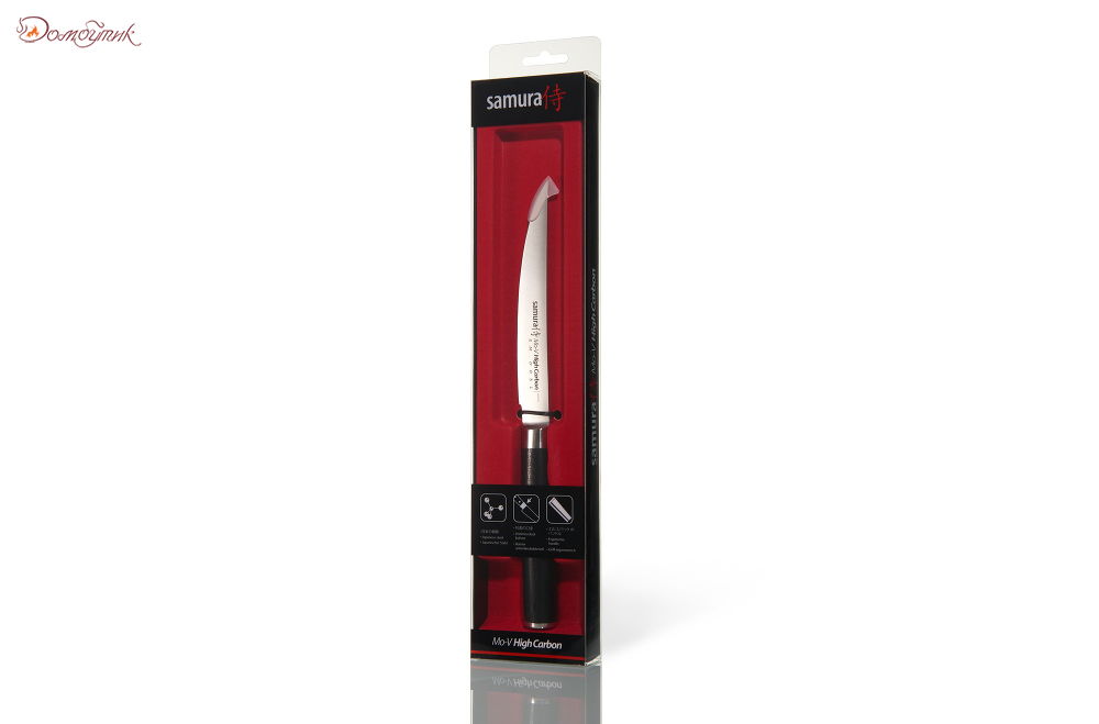 Нож кухонный "Samura Mo-V" для стейка 120 мм, G-10 - фото 6