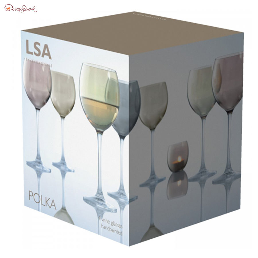 Набор из 4 бокалов для вина Polka 400 мл металлик - фото 7