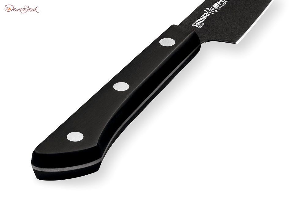 Нож кухонный "Samura SHADOW" овощной с покрытием Black-coating 99 мм, AUS-8, ABS пластик - фото 5