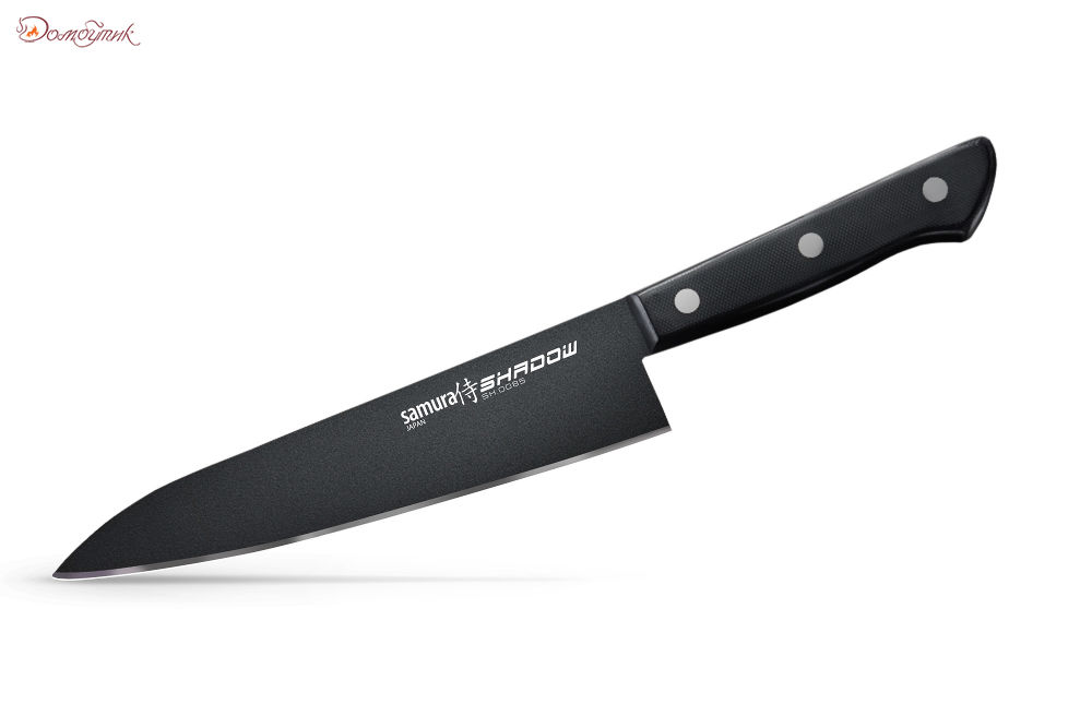 Набор из 3 ножей "Samura SHADOW" с покрытием Black-coating (11,23, 85), AUS-8, ABS пластик - фото 4