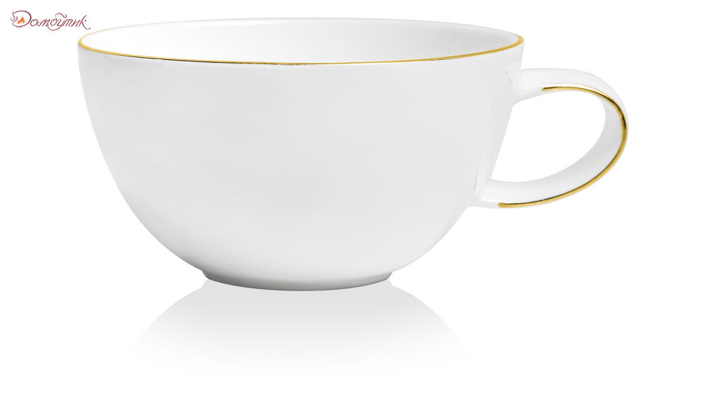 Чашка чайная с блюдцем "Синергия.Золотой кант" 250мл,Mix and Match - фото 2