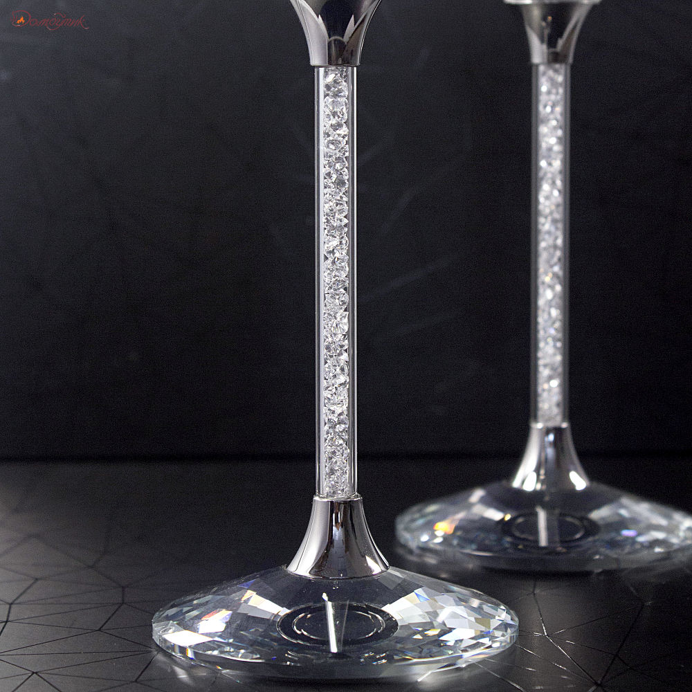 Набор из 2-х бокалов для шампанского с кристаллами Swarovski - фото 3