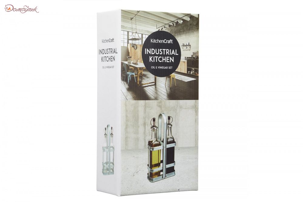 Подставка с 2 бутылками для масла и уксуса Industrial Kitchen, Kitchen Craft - фото 2