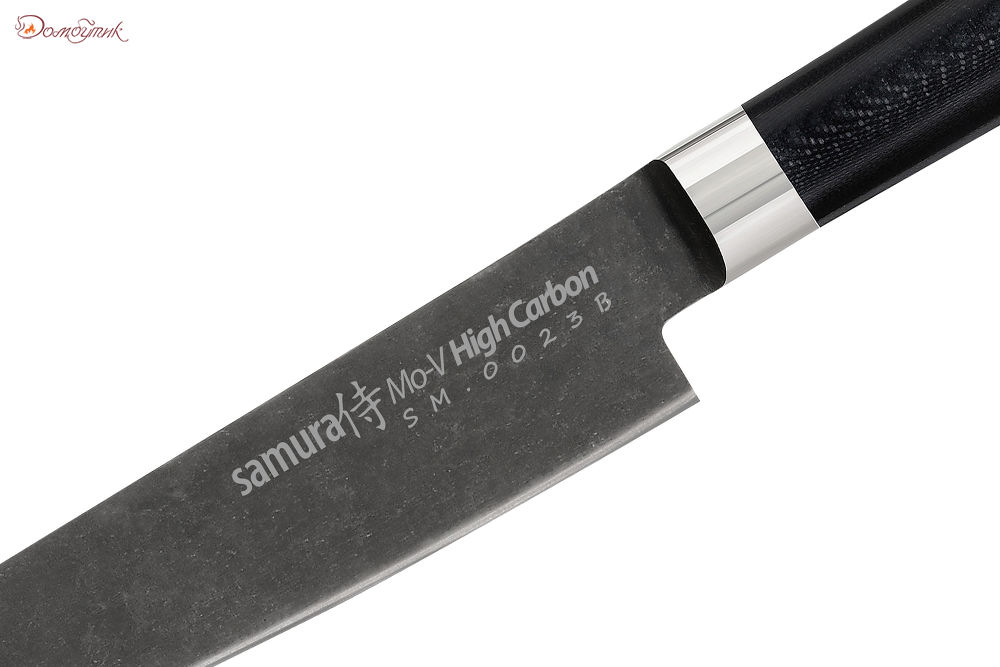 Нож кухонный "Samura Mo-V Stonewash" универсальный 150 мм, G-10 - фото 2