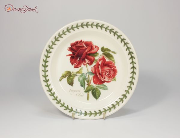 Тарелка десертная "Ботанический сад. Розы. Fragrant Cloud" 18,5 см - фото 1