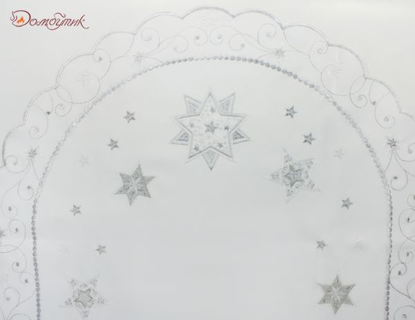 Салфетка овальная "Рождественская звезда" 120х60 см - фото 1