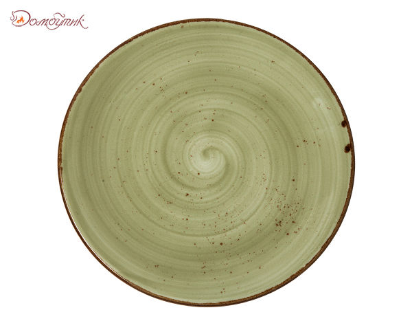Тарелка пирожковая Rustics 17,5 см, зеленая. - фото 1