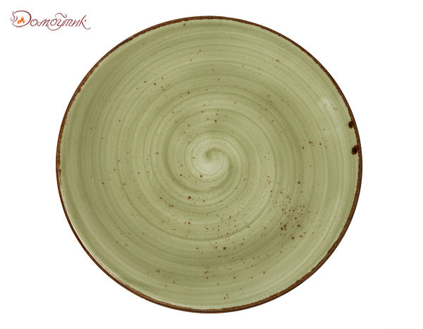 Обеденная тарелка Rustics 28 см, зеленая.
