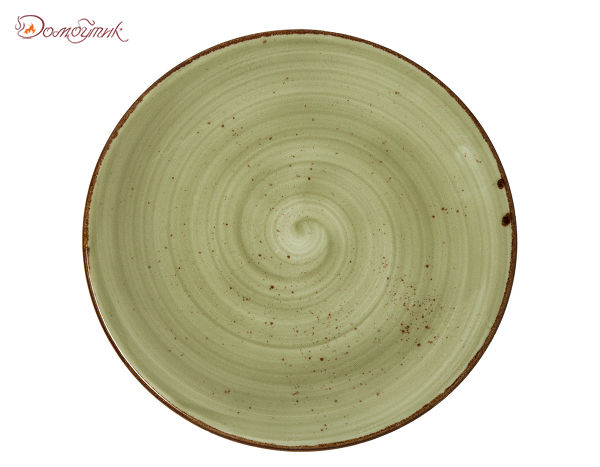 Закусочная тарелка Rustics 22,5 см, зеленая. - фото 1