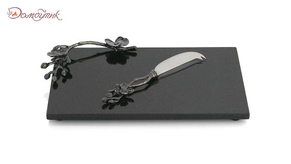 Доска для сыра с ножом 32см "Черная орхидея", Michael Aram