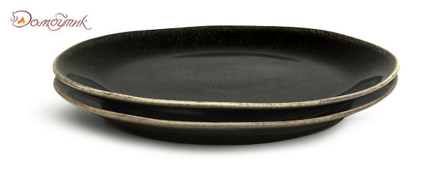 Набор тарелок для закуски Nature черные, 2 шт. SagaForm - фото 1