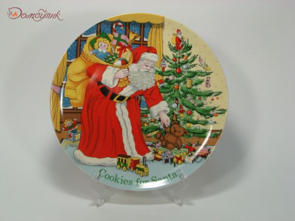 Тарелка "Рождественская ель. Санта" 23 см