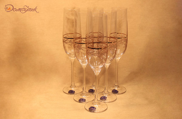 Набор "Виола" бокалы для шампанского, 190 мл (6шт) - фото 1
