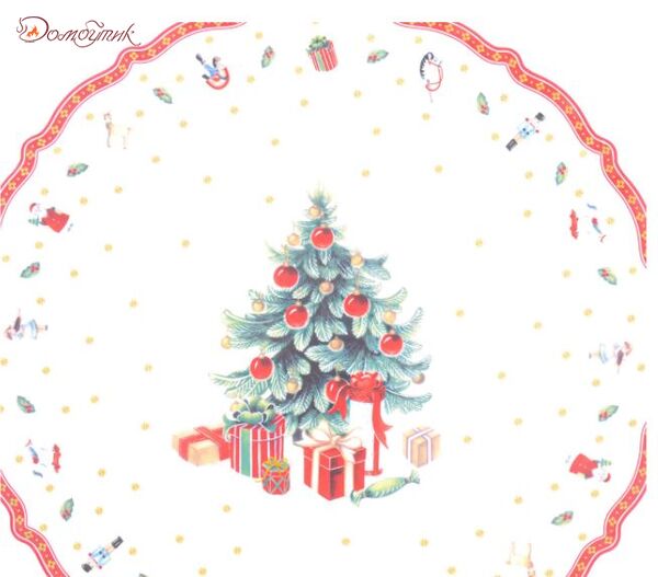 Блюдо круглое Repast Christmas world Toys red диаметр 30 см - фото 3