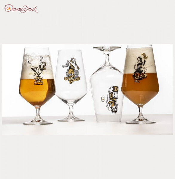 Набор бокалов для пива Сандра 540 мл "BURRLESQUE" 4 шт - фото 2
