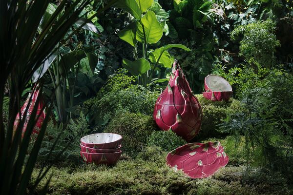 Емкость с крышкой Bordallo Pinheiro Тропические фрукты Питахайя 20х21 см, керамика - фото 3