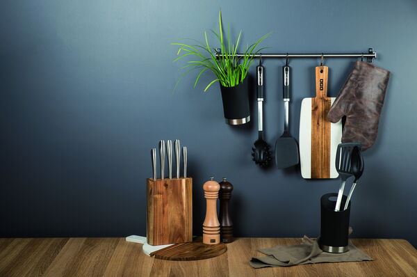 Набор кухонных ножей OGO 5 предметов в деревянной подставке - фото 2