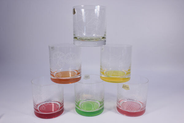 Набор стаканов для воды 280 мл 6 шт, коллекция "SUMMER, цветное дно" - фото 3