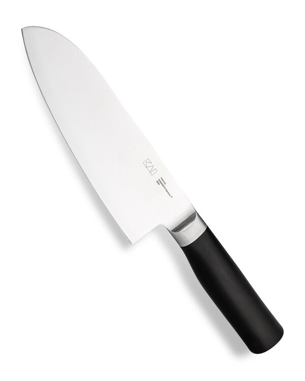 Нож поварской Сантоку KAI Камагата 18 см, кованая сталь, ручка пластик - фото 10