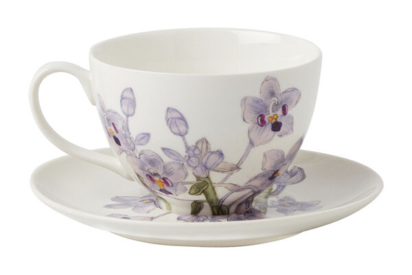 Чашка с блюдцем Орхидея лиловая, 0,24 л - фото 3