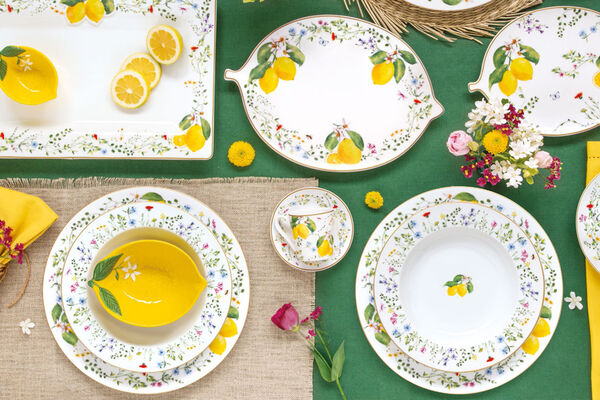 Тарелка суповая Цветы и лимоны, 21,5 см - фото 4