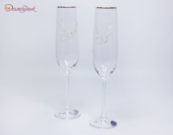 Свадебные бокалы для шампанского "Виола" 190 мл, 2 шт. - фото 4