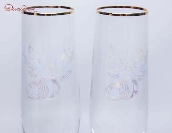 Свадебные бокалы для шампанского "Виола" 190 мл, 2 шт. - фото 6