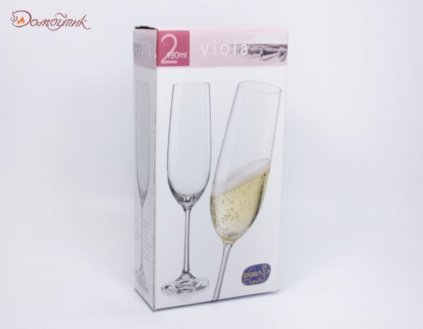 Свадебные бокалы для шампанского "Виола" 190 мл, 2 шт. - фото 8