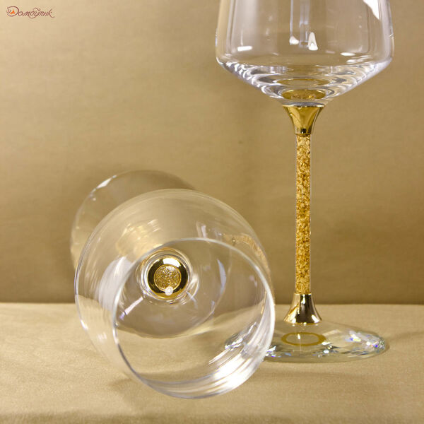 Набор из 2-х бокалов с сусальным золотом для вина 450 мл - фото 2