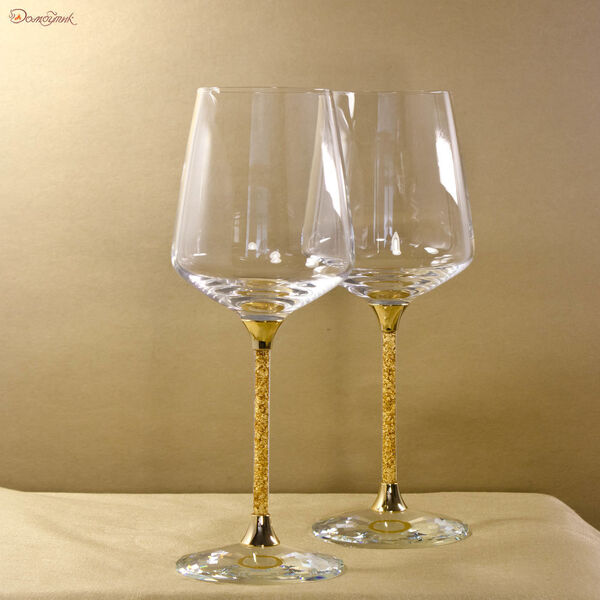 Набор из 2-х бокалов с сусальным золотом для вина 450 мл - фото 3