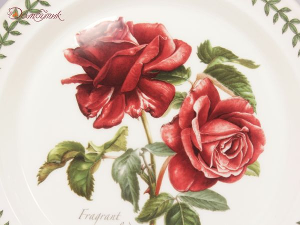 Тарелка обеденная "Ботанический сад. Розы. Fragrant Cloud" 26,5 см - фото 2
