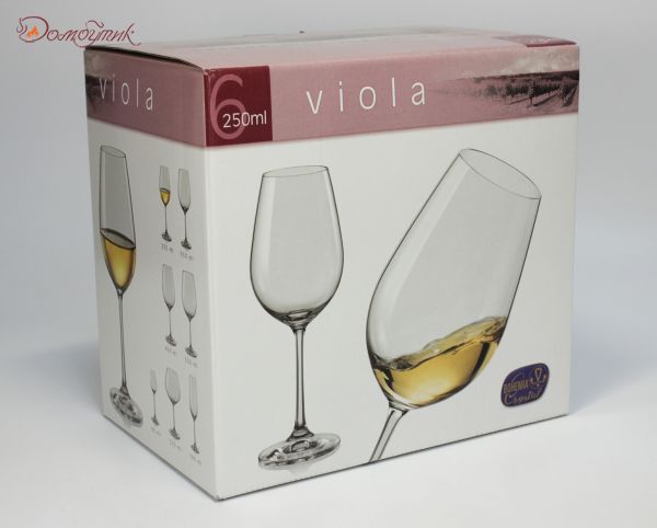 Бокалы для вина "Виола" 250 мл, 6 шт. - фото 7