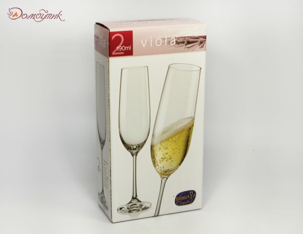 Бокалы для шампанского "Виола Снежинки" 190 мл, 2 шт. - фото 6