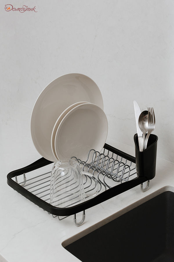 Сушилка для посуды Sinkin чёрная-никель - фото 2
