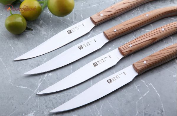 Набор стейковых ножей, 4 предметра с рукояткой из дуба, Zwilling - фото 2