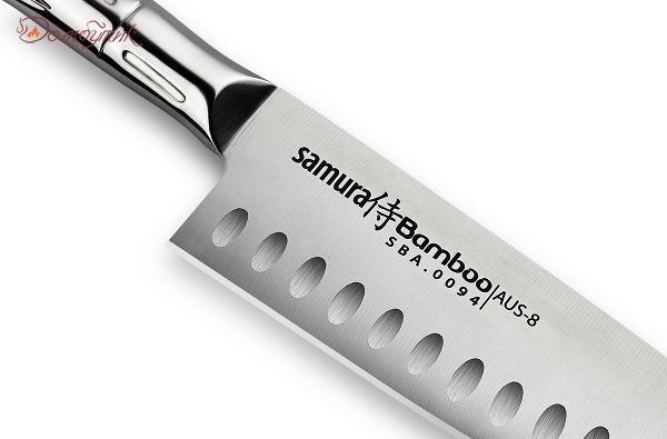 Нож кухонный "Samura Bamboo" Сантоку 160мм, AUS-8  - фото 2