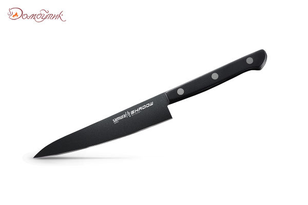Набор из 3 ножей "Samura SHADOW" с покрытием Black-coating (11,23, 85), AUS-8, ABS пластик - фото 3