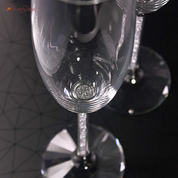 Набор из 2-х бокалов для шампанского с кристаллами Swarovski - фото 5
