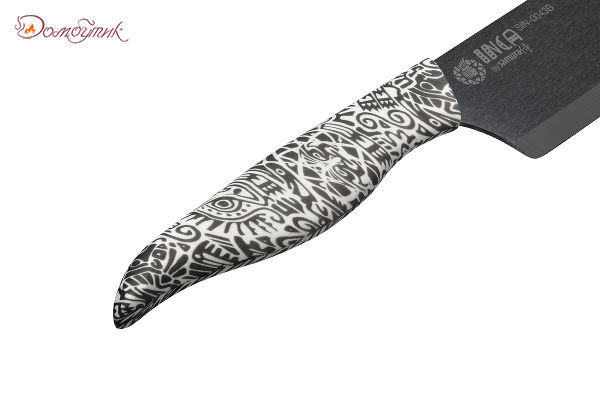 Нож кухонный "Samura Inca" накири 165 мм, чёрная циркониевая керамика - фото 3