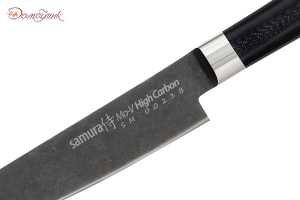 Нож кухонный "Samura Mo-V Stonewash" универсальный 150 мм, G-10 - фото 4